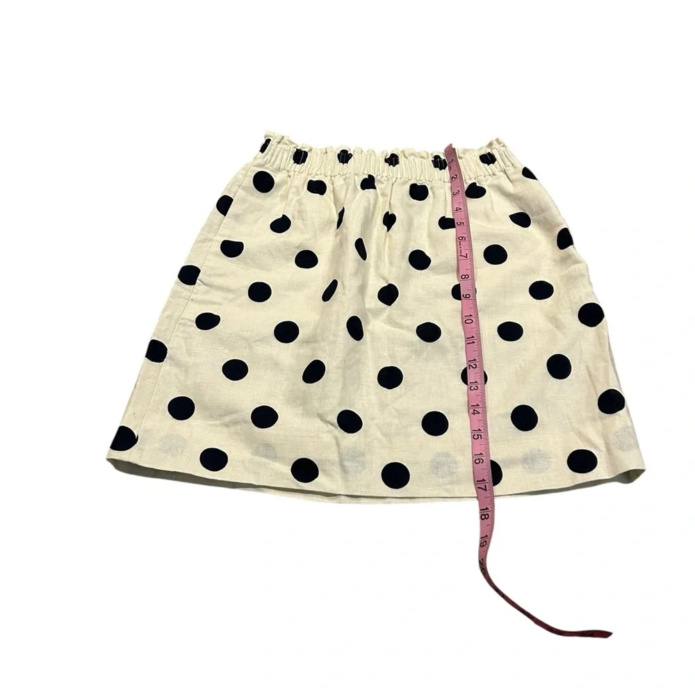 J. CREW polkadot linen blend skirt